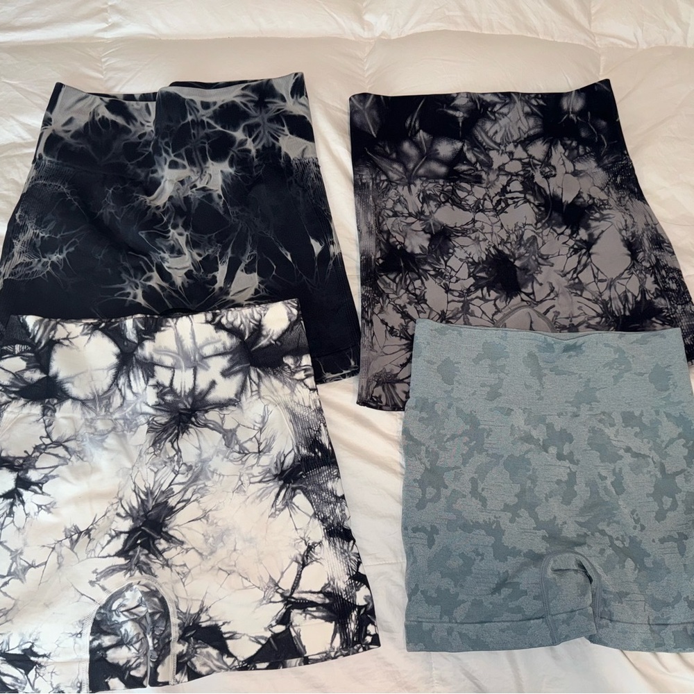 Stylish Women's Shorts Set - Black, Gray, Blue